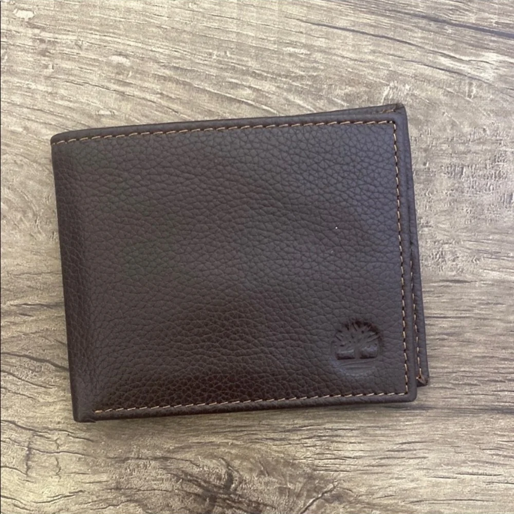 Timberland Dark Brown Leather Card Holder